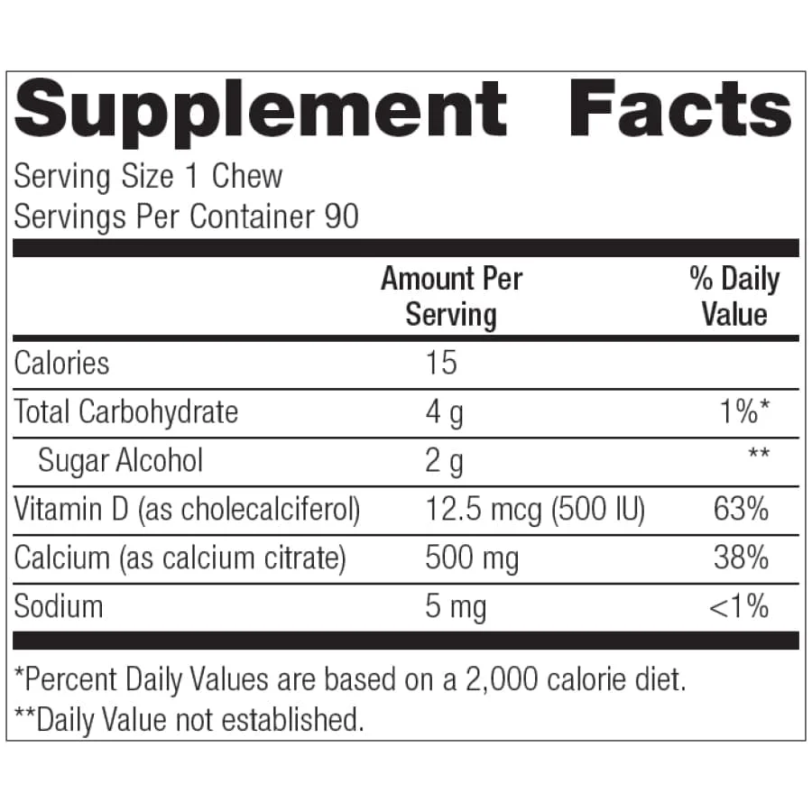 Bariatric Advantage Calcium Citrate Chewy Bites 500mg - Image 3