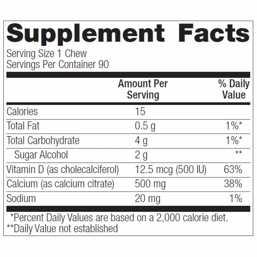 Bariatric Advantage Calcium Citrate Chewy Bites 500mg - Image 6