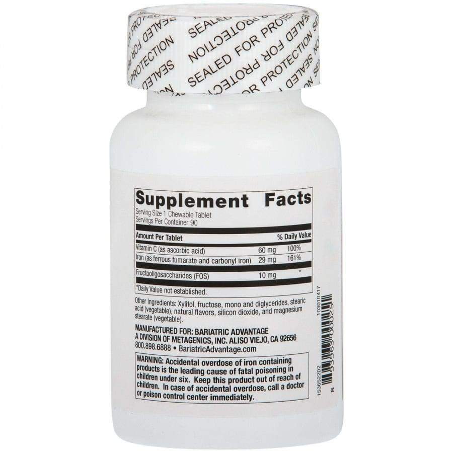 Bariatric Advantage Chewable Iron (29mg) with Vitamin C - Passion Fruit - Image 3