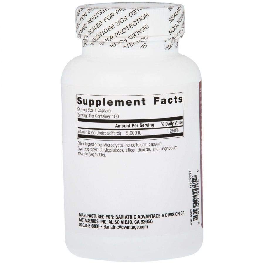 Bariatric Advantage Vitamin D3 Capsules (5,000 IU) - Image 3