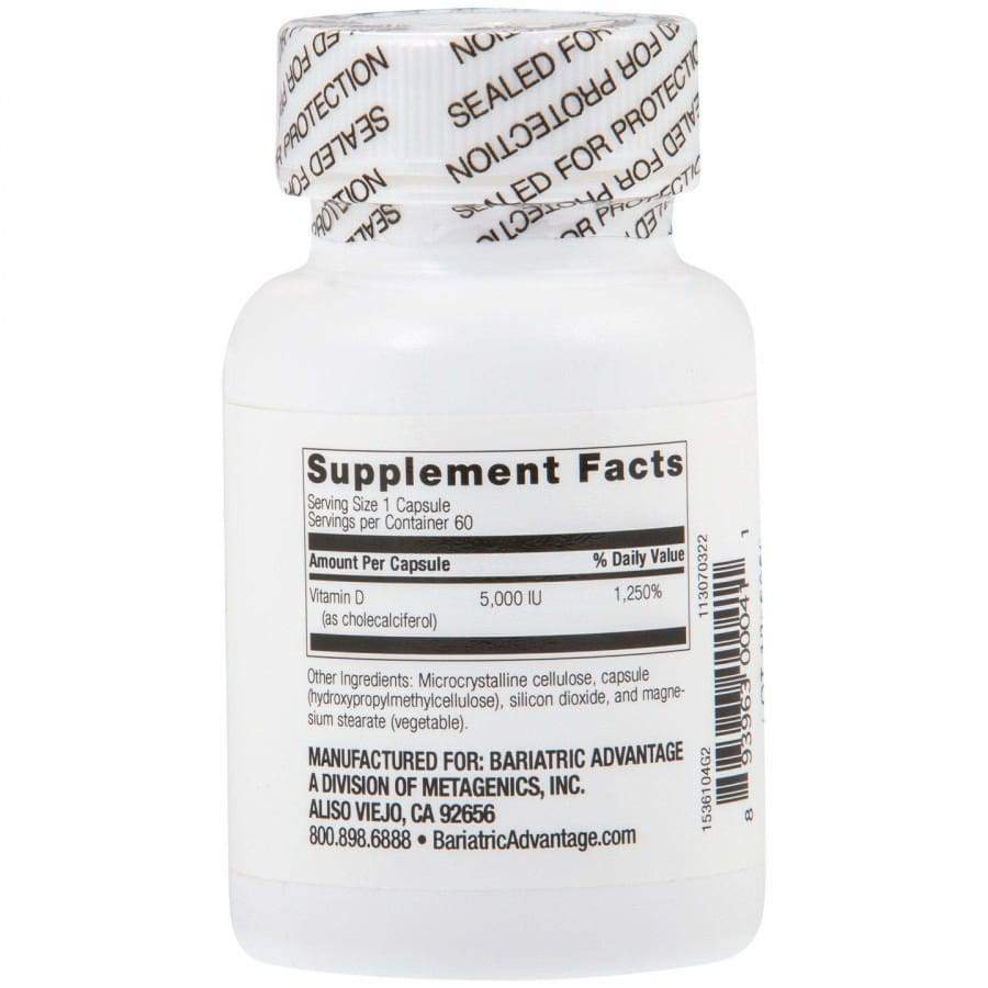 Bariatric Advantage Vitamin D3 Capsules (5,000 IU) - Image 8