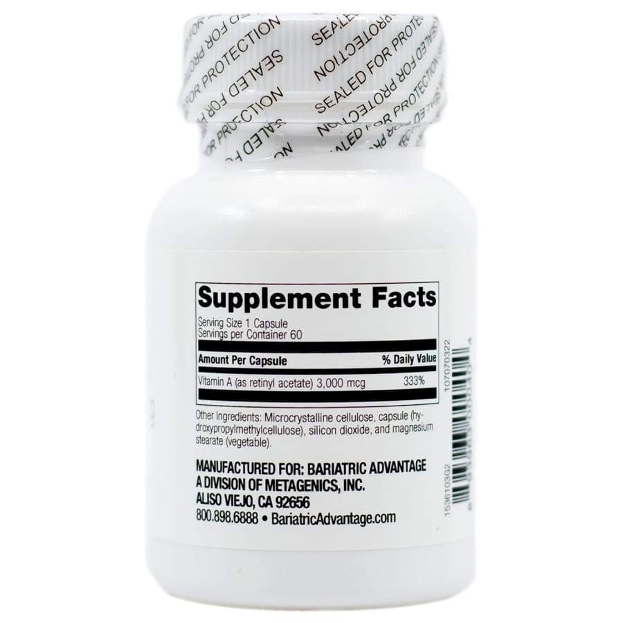 Bariatric Advantage Vitamin A Capsules - 3000 mcg - Image 3