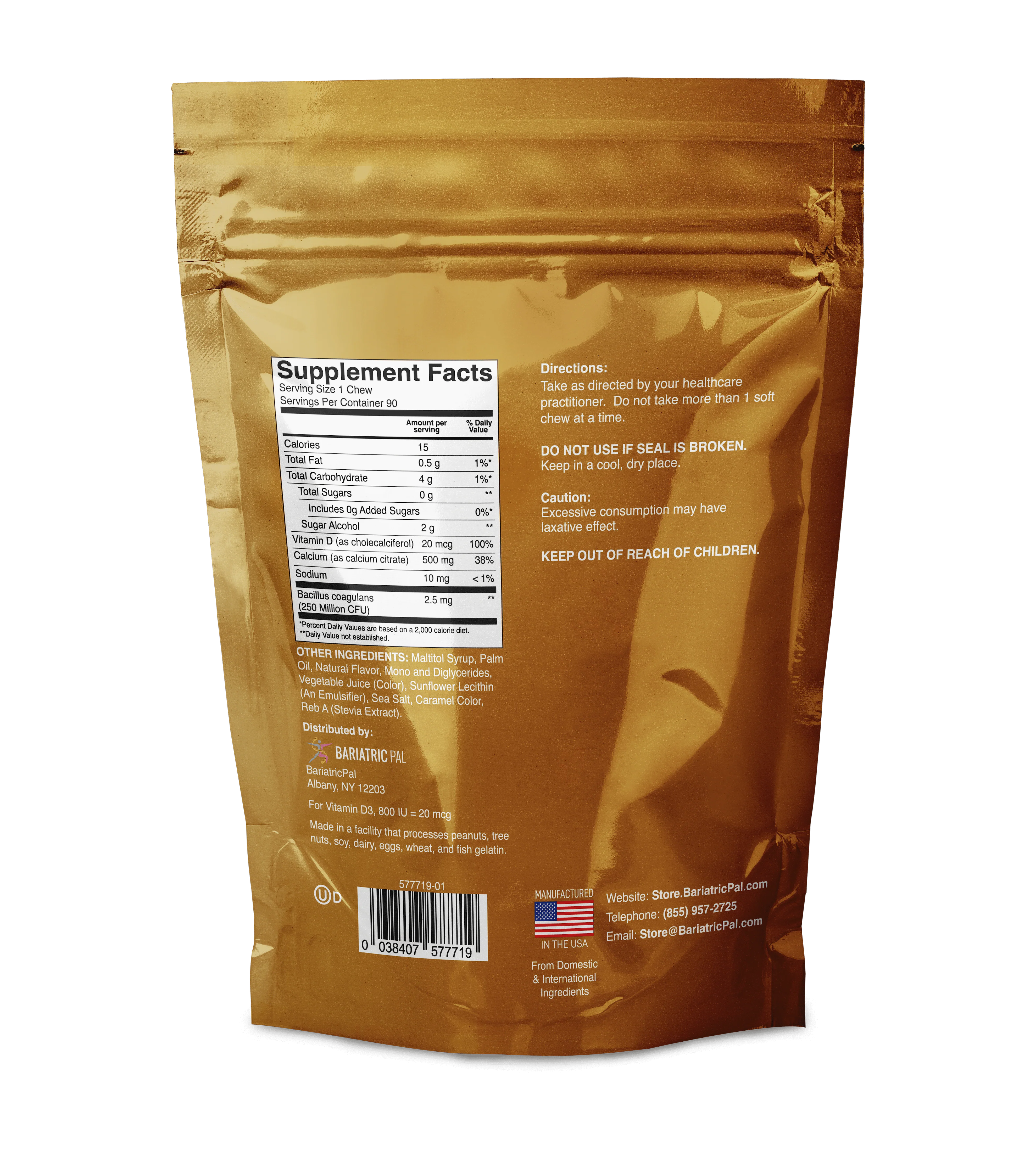 BariatricPal Sugar-Free Calcium Citrate Soft Chews 500mg with Probiotics - All 11 Flavors Variety Pack - Image 19