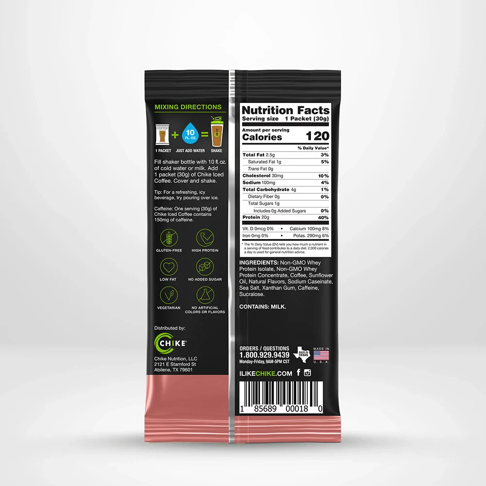 Chike Nutrition High Protein Iced Coffee Single Packets - Image 22