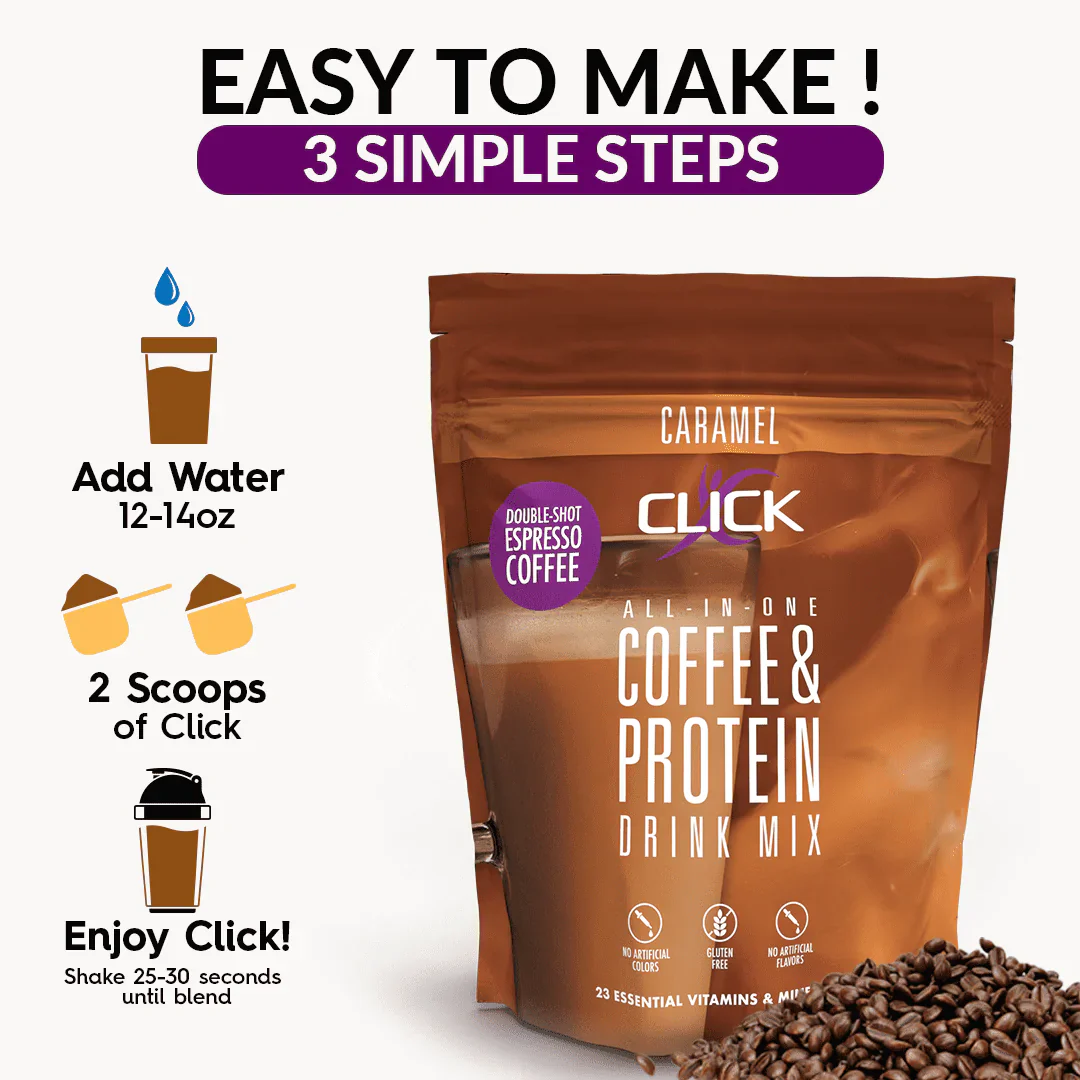 Click Coffee & Protein Powder Bag - Caramel - Image 4