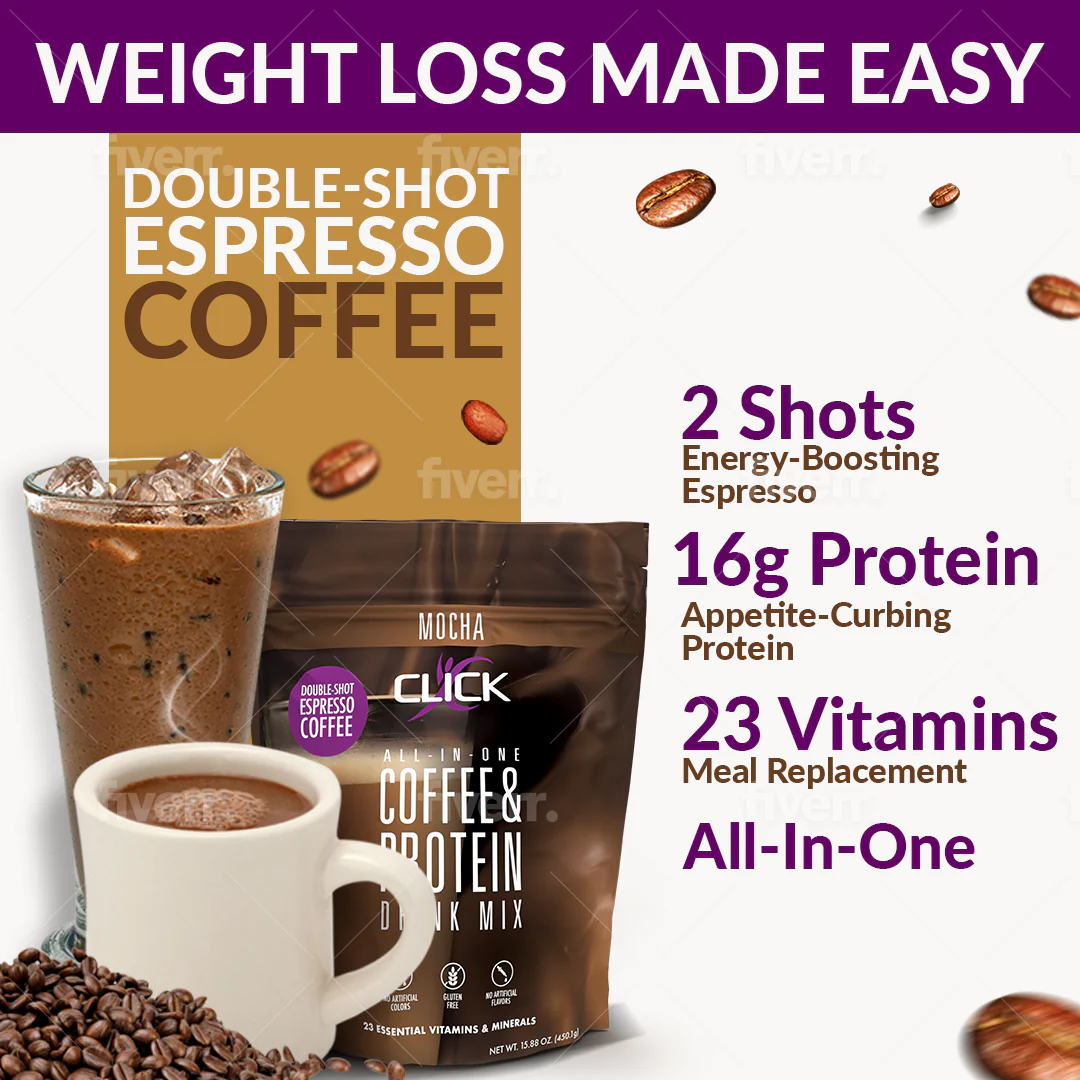 Click Coffee & Protein Powder Bag - Mocha - Image 3
