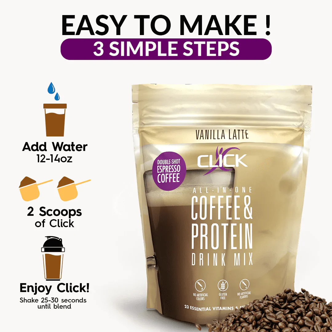 Click Coffee & Protein Powder Bag - Vanilla Latte - Image 4
