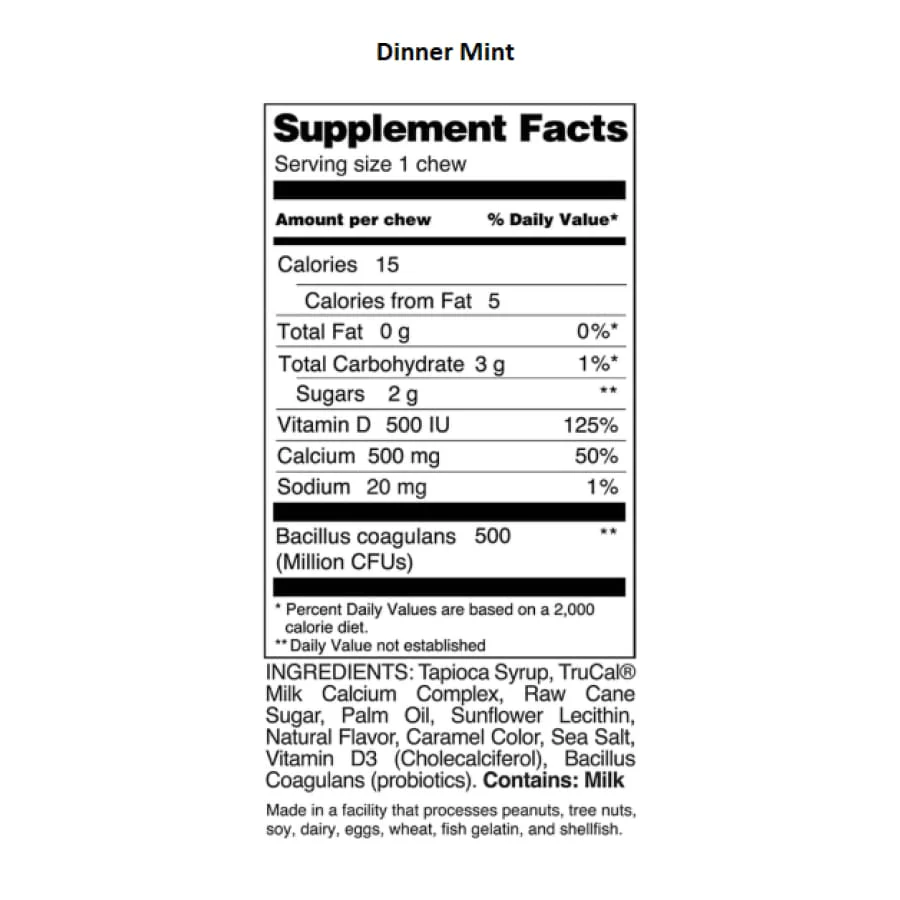 ProCare Health Calcium Soft Chew 500mg - 3 Flavor Variety Pack - Image 6