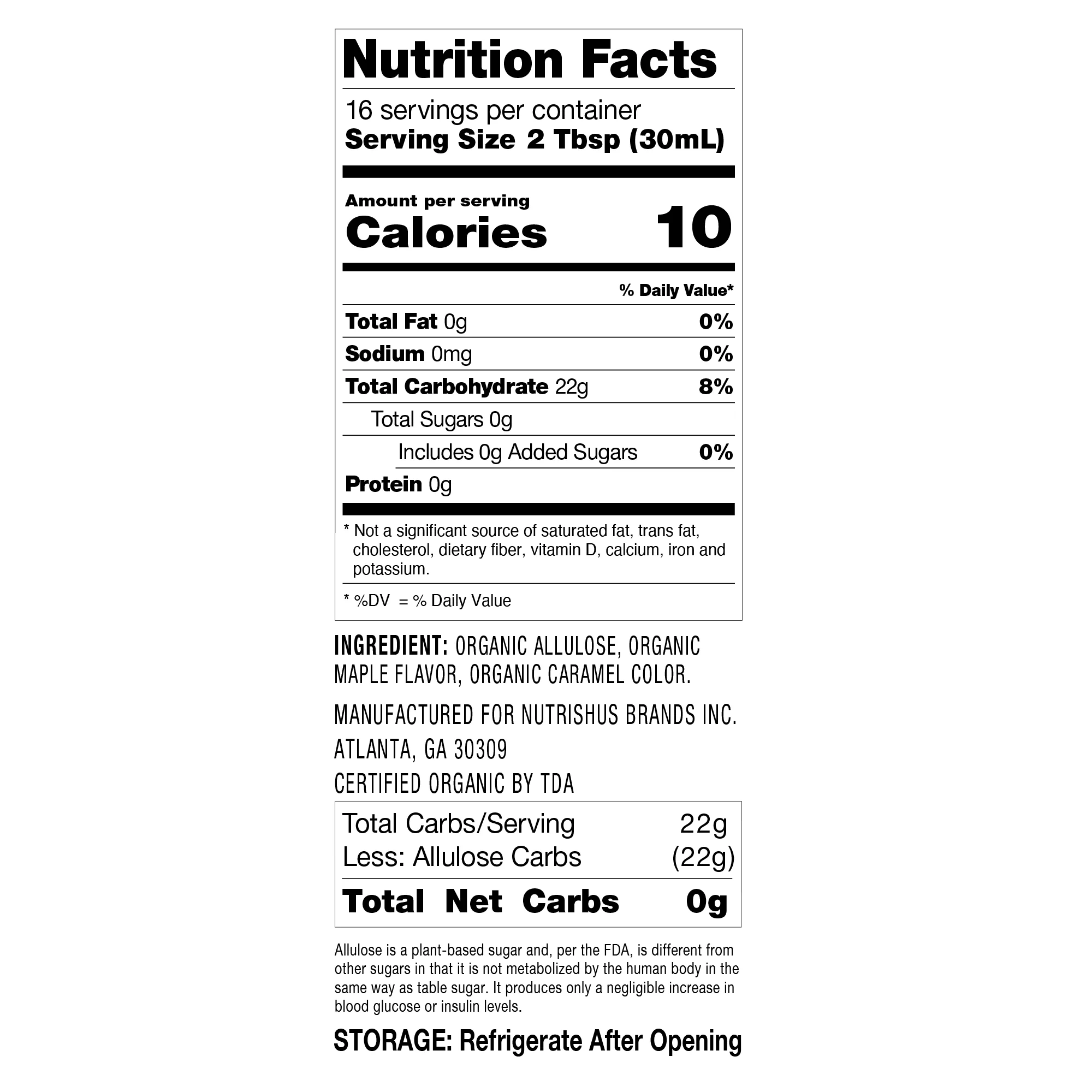 RxSugar Organic Syrup (16 oz) - Pancake - Image 3