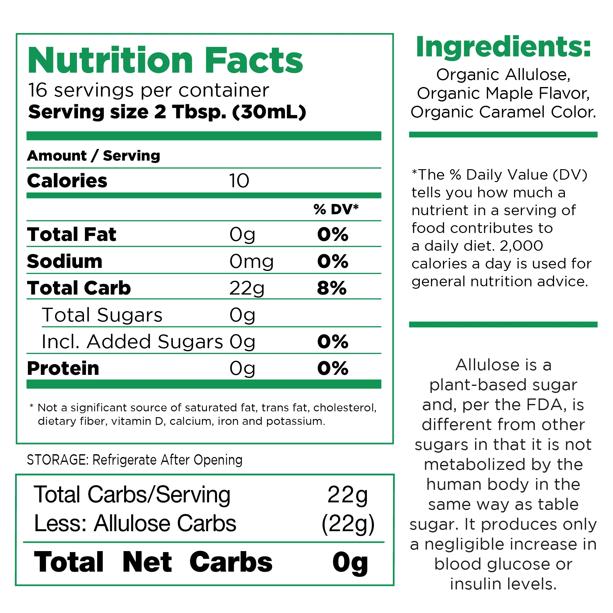 RxSugar Organic Syrup (16 oz) - Pancake - Image 4