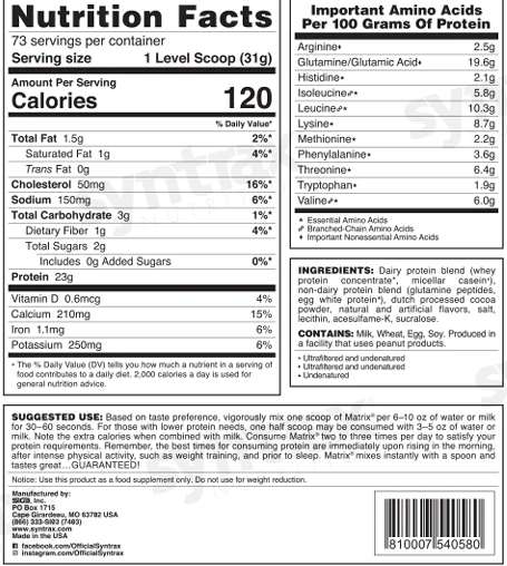 Syntrax Matrix Sustained-Release Protein Blend - Image 42